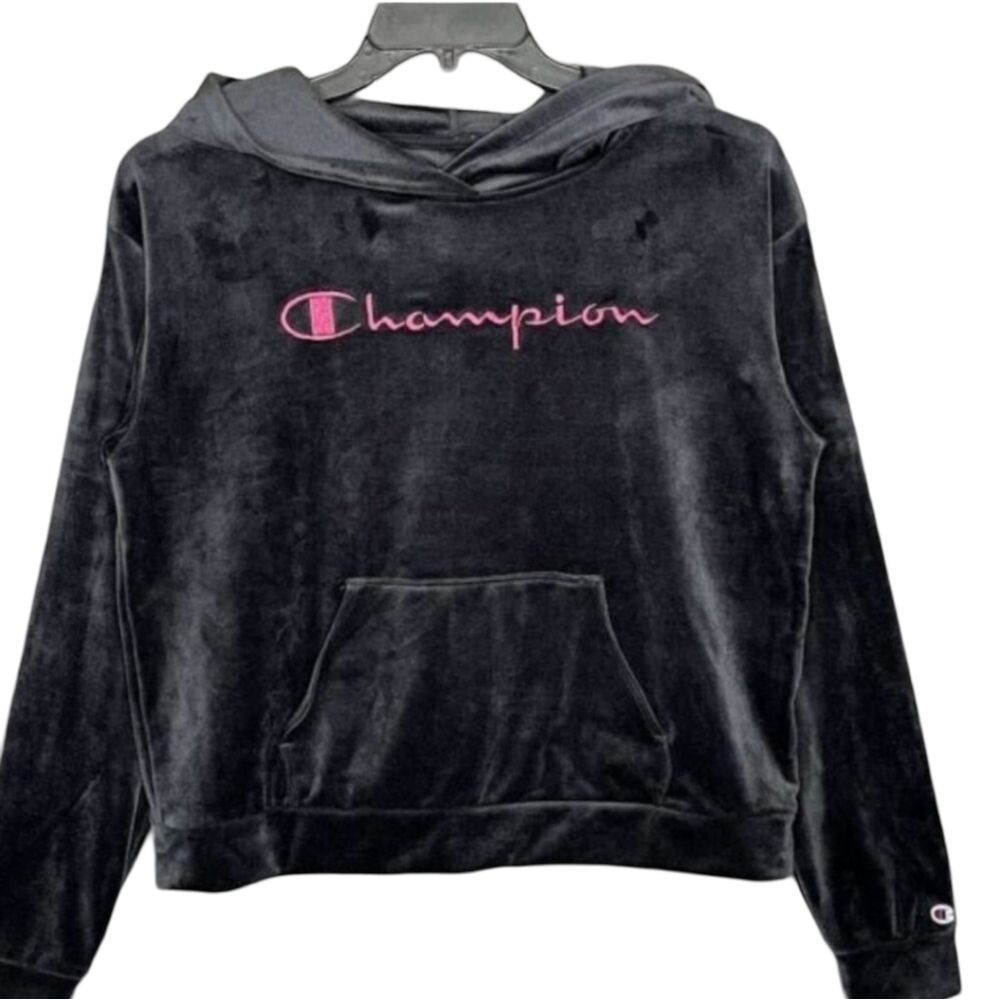 Champion Women's XL Pullover Hooded Sweater Velour